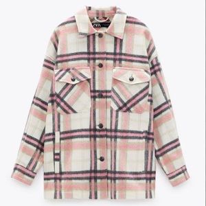 Zara plaid “shacket”- Size Small